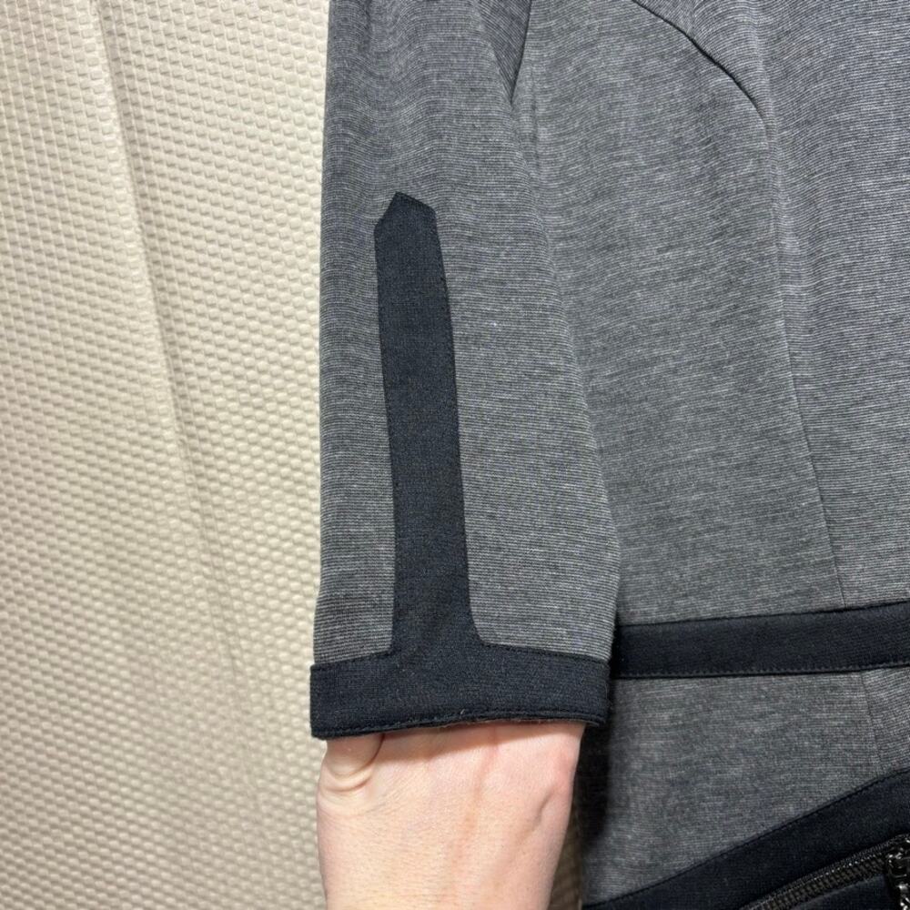 Long Tall Sally LTS Women's Gray Knit Dress Size M Zipper Pockets 3/4 Sleeve - Picture 3 of 11